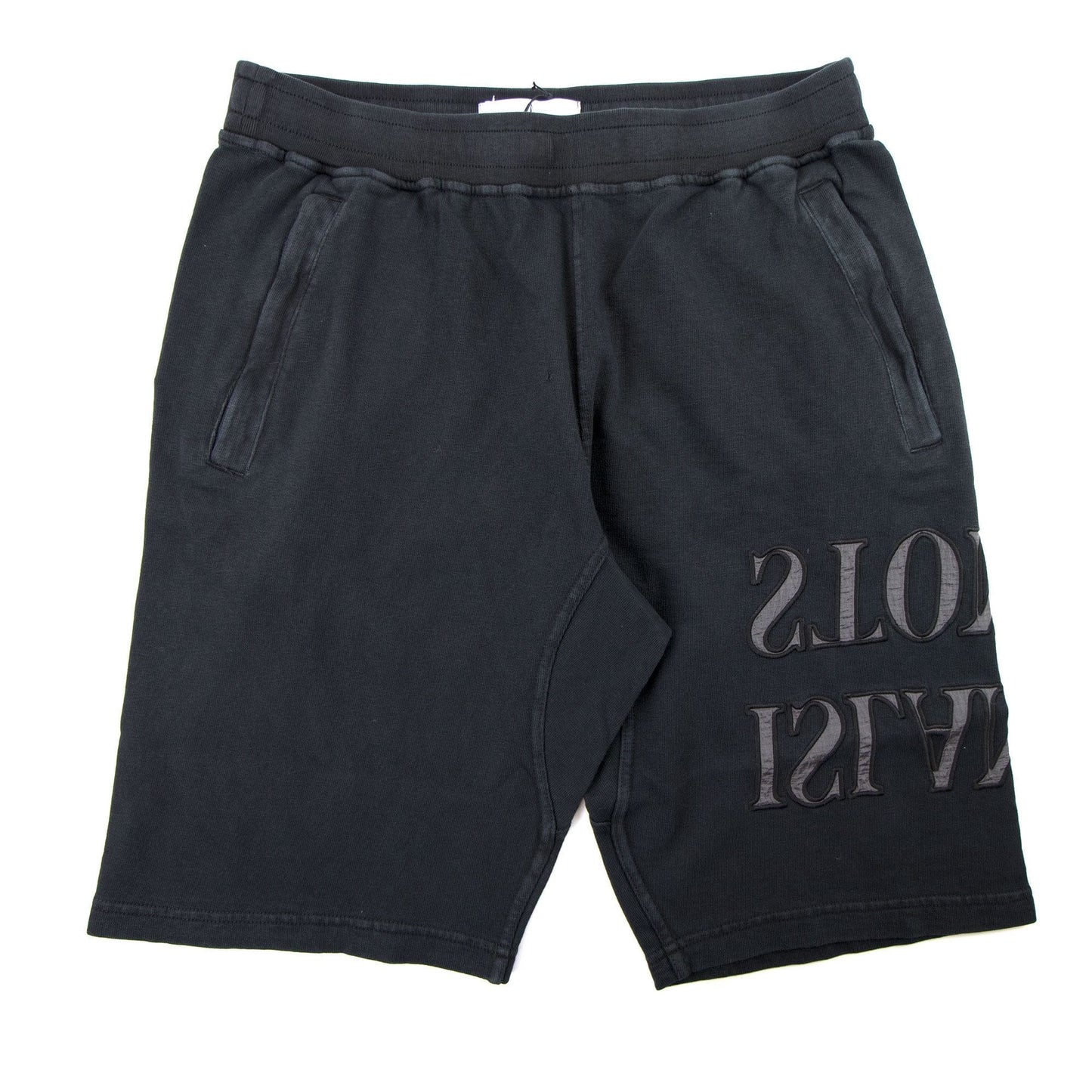 Stone Island Large Logo Garment Dyed Shorts Black V0129