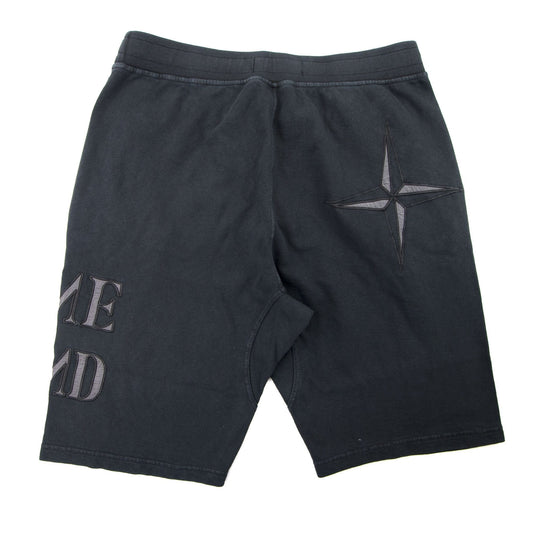 Stone Island Large Logo Garment Dyed Shorts Black V0129
