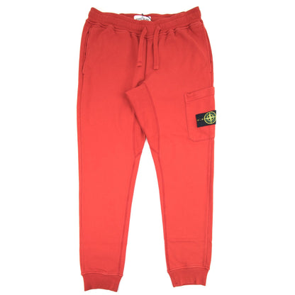 Stone Island 60351 Fleece Track Pants Red V0015