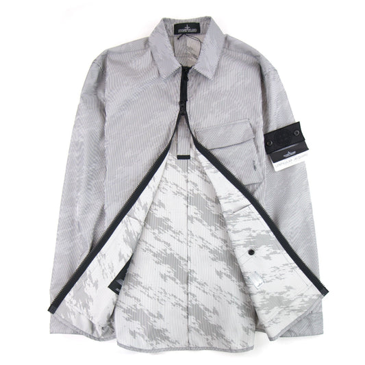 Stone Island Shadow Project Lenticular Zip-up Overshirt Jacket Black V0029