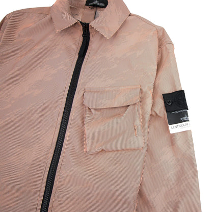 Stone Island Shadow Project Lenticular Zip-up Overshirt Jacket Peach V0083