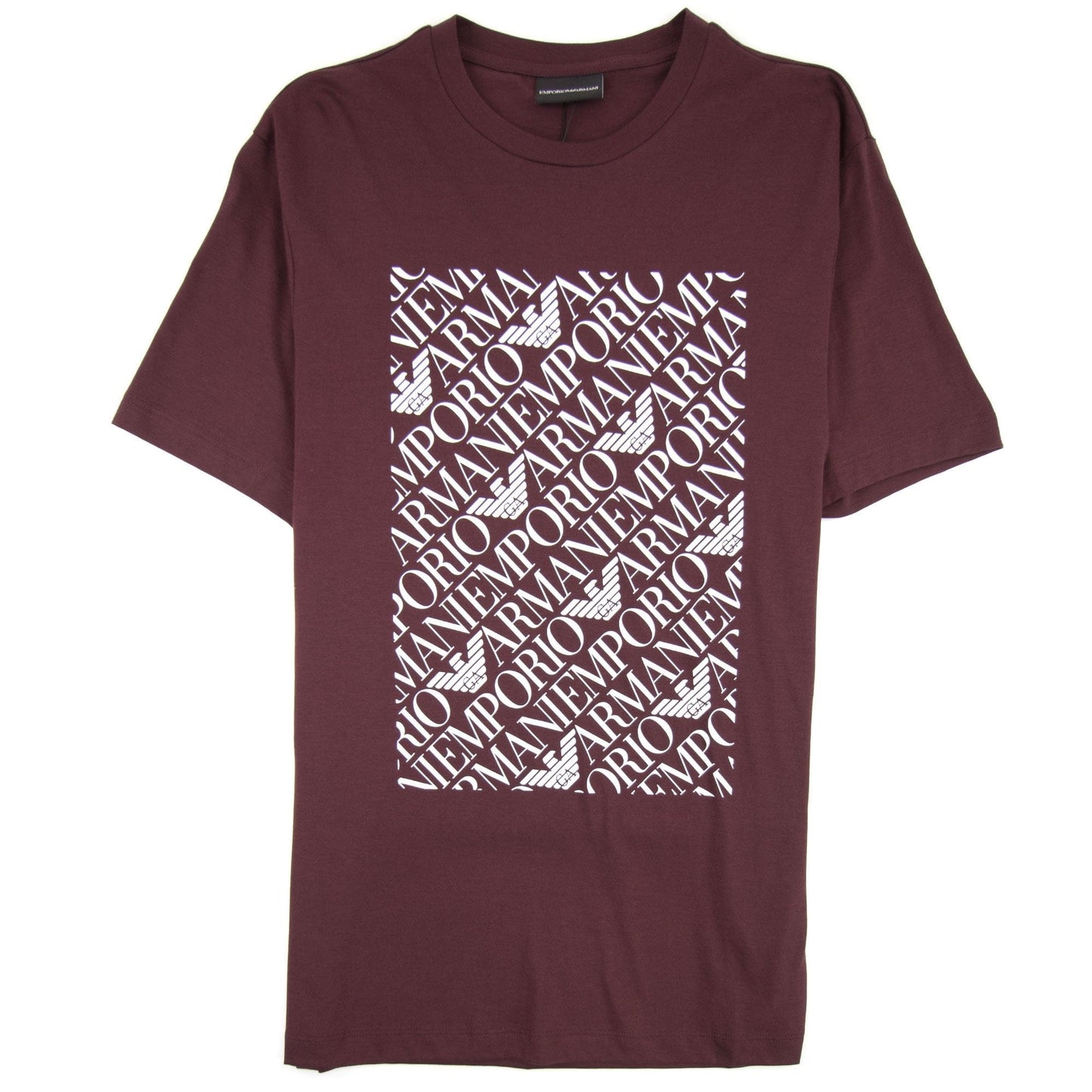 Armani Jeans Square Logo T-shirt Rosso Sangue 0347