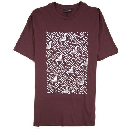 Armani Jeans Square Logo T-shirt Rosso Sangue 0347