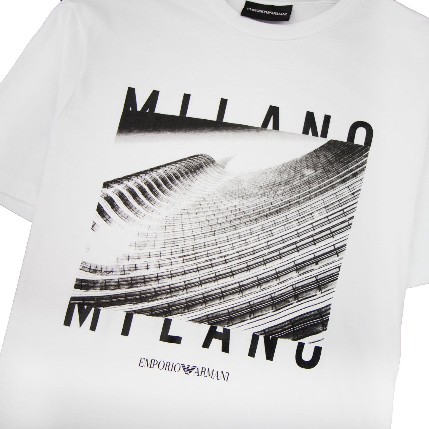 Armani Jeans City Logo Milano T-shirt Bianco Ottico 0100