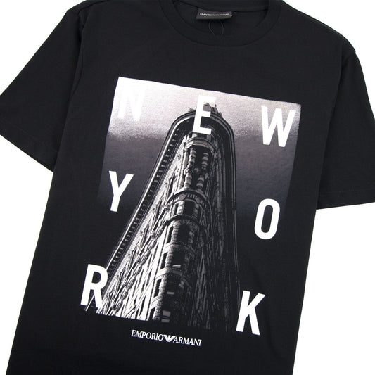 Armani Jeans City Logo New York T-shirt Nero 0999