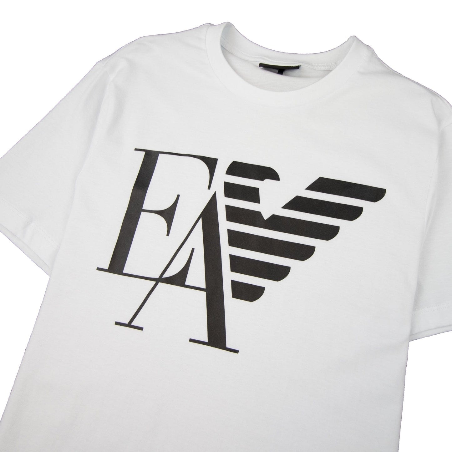 Armani Jeans Ea Eagle Print Logo T-shirt Bianco Ottico 0100