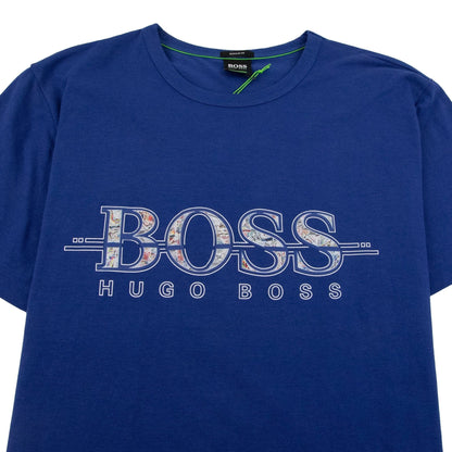 Hugo Boss Large Multi Colour Logo 7 T-shirt Blue
