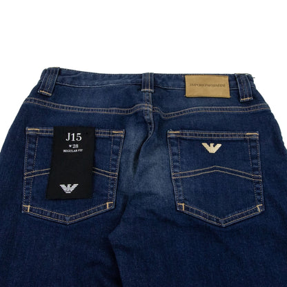 Emporio Armani J15 5 Pocket Regular Fit Jeans Denim Blue 0941