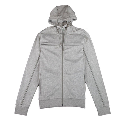 Hugo Boss Saggy Stripe Zip Up Hoody Grey