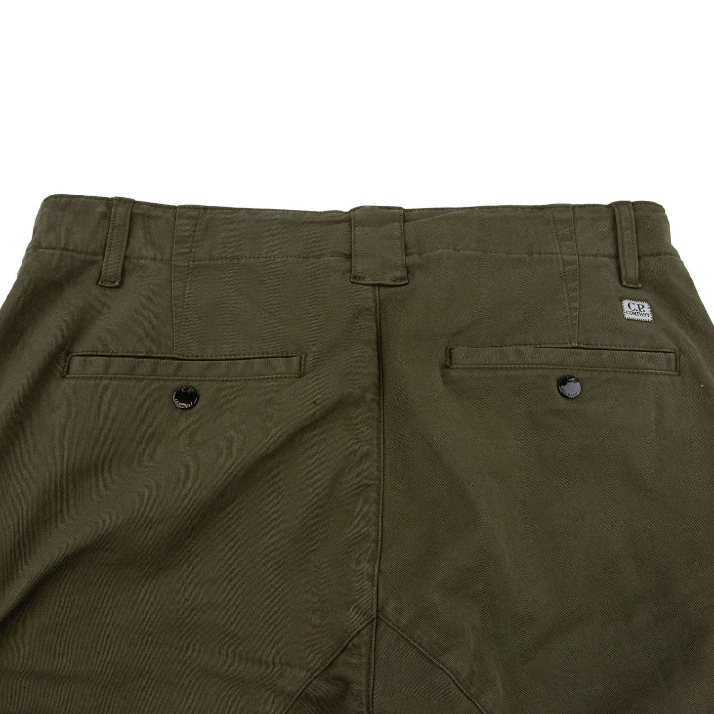 CP Company Bermuda Cargo Stretch Gabardine Shorts Olive 672