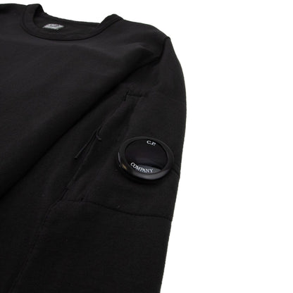 CP Company Light Fleece Lens Crew Sweatshirt Black 999