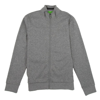 Hugo Boss Zip Up Skaz Funnel Neck Cardigan Grey