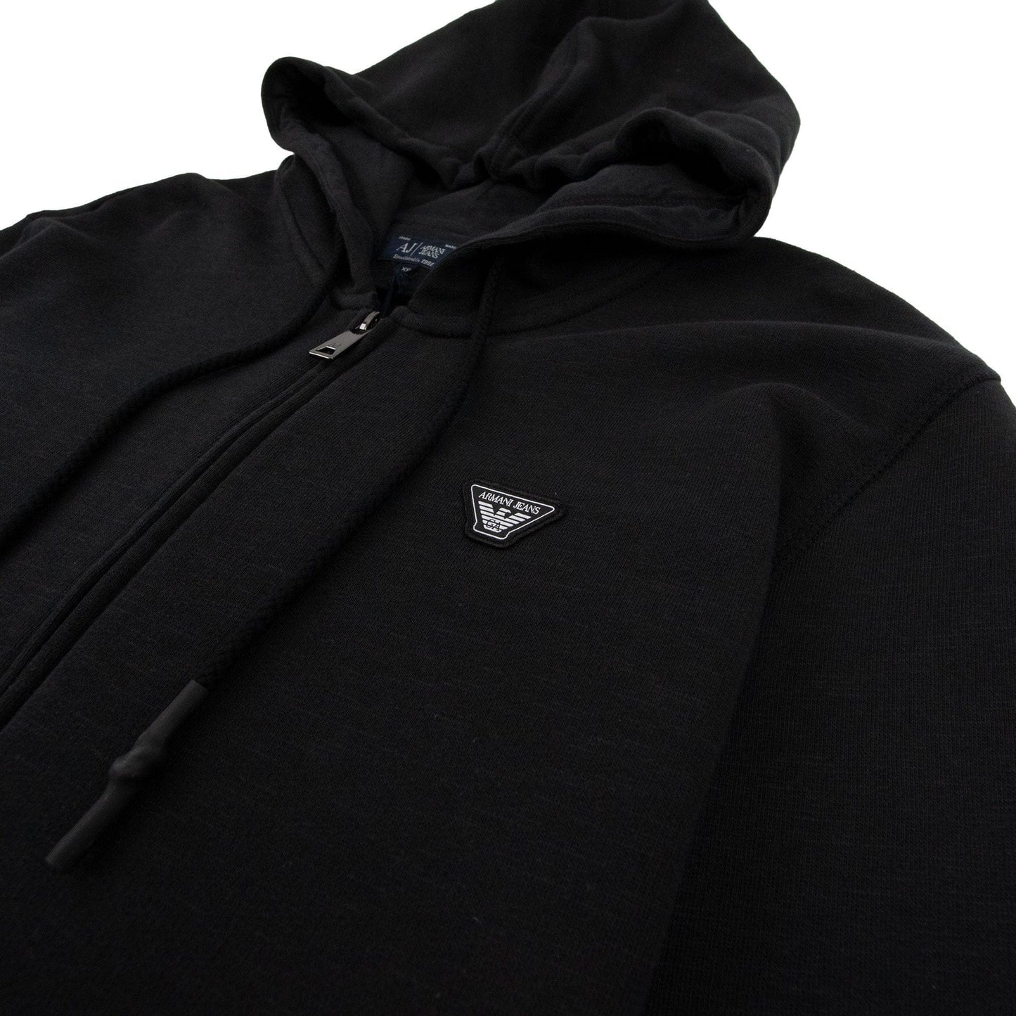 Armani Jeans AJ Eagle Patch Logo Hoody Nero