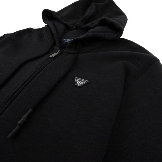 Armani Jeans AJ Eagle Patch Logo Hoody Nero