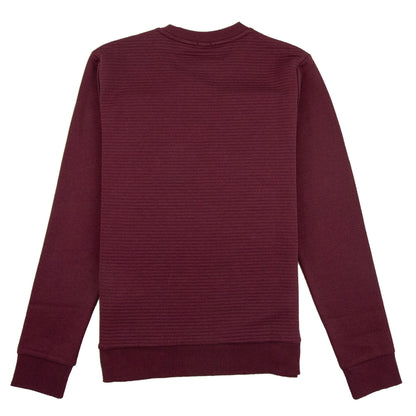 Hugo Boss Salbo Embossed Logo Crewneck Sweatshirt Burgundy