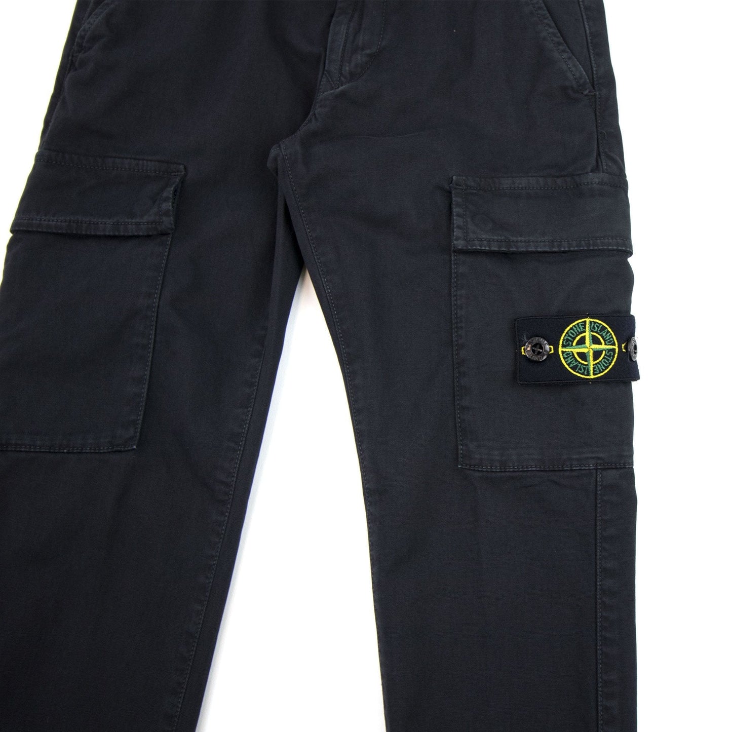 Stone Island Junior Cargo Trousers Black V0129