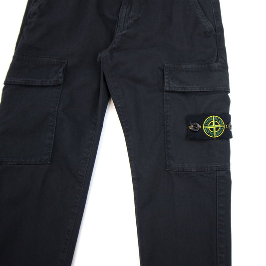 Stone Island Junior Cargo Trousers Black V0129