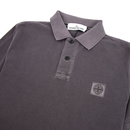 Stone Island 22S67 Slim Fit Patch Polo Charcoal V0063