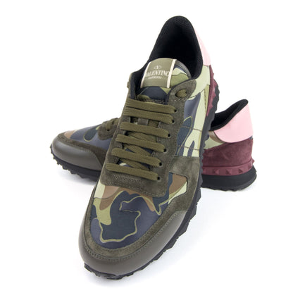 Valentino Camo Rockrunner Sneaker Khaki
