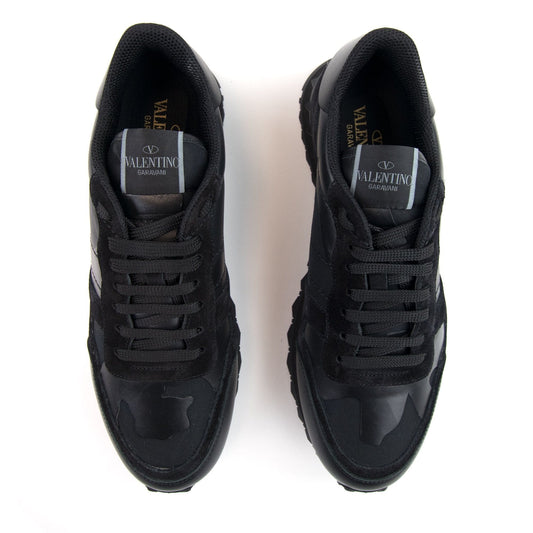 Valentino Camo Rockrunner Sneaker Black 0NO