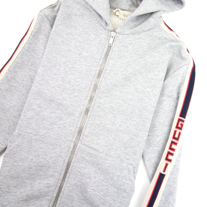 Gucci Junior Stripe Zip Up Hoody Grey 1143