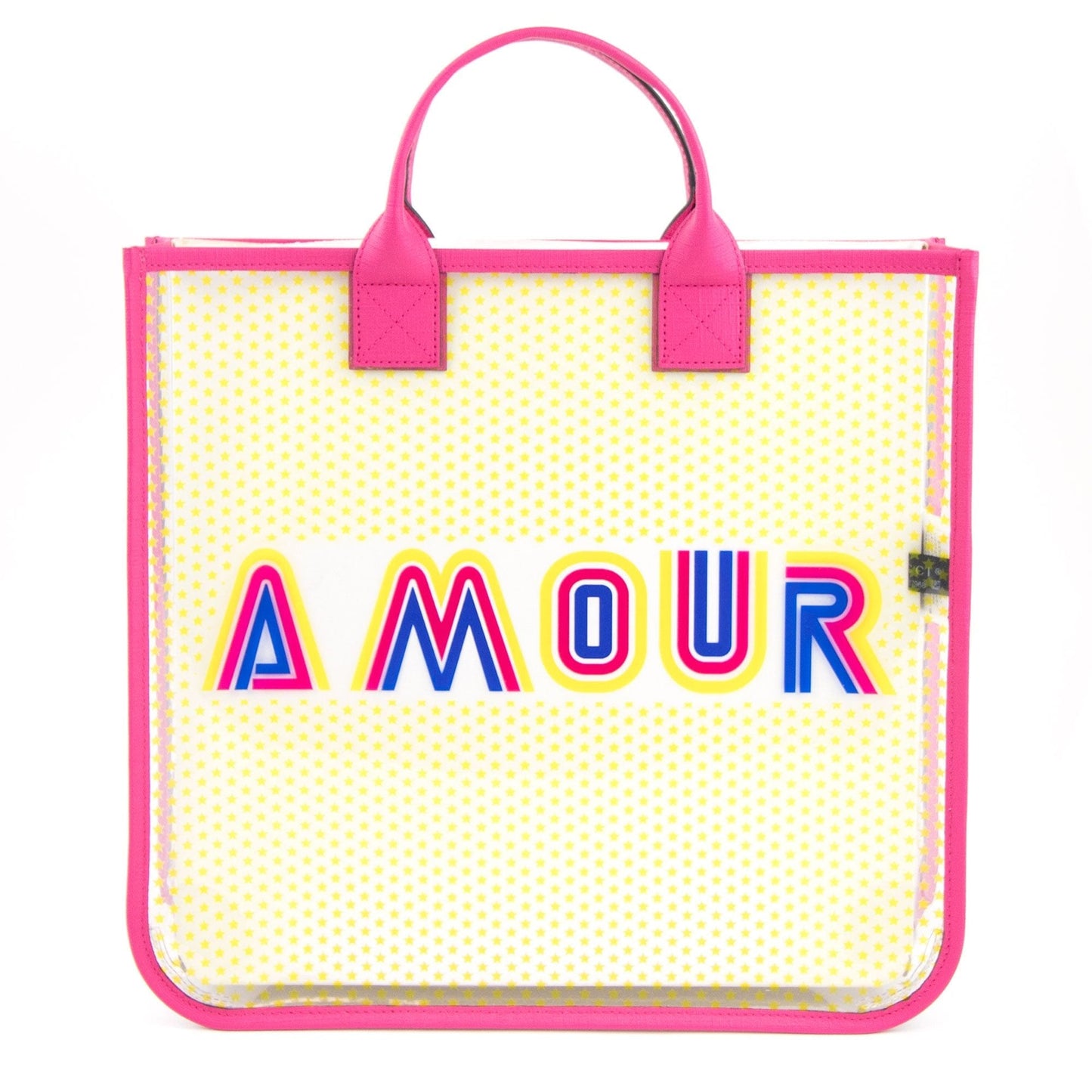 Gucci Junior Gucci Amour Vinyl Tote Bag Transparent Vinyl