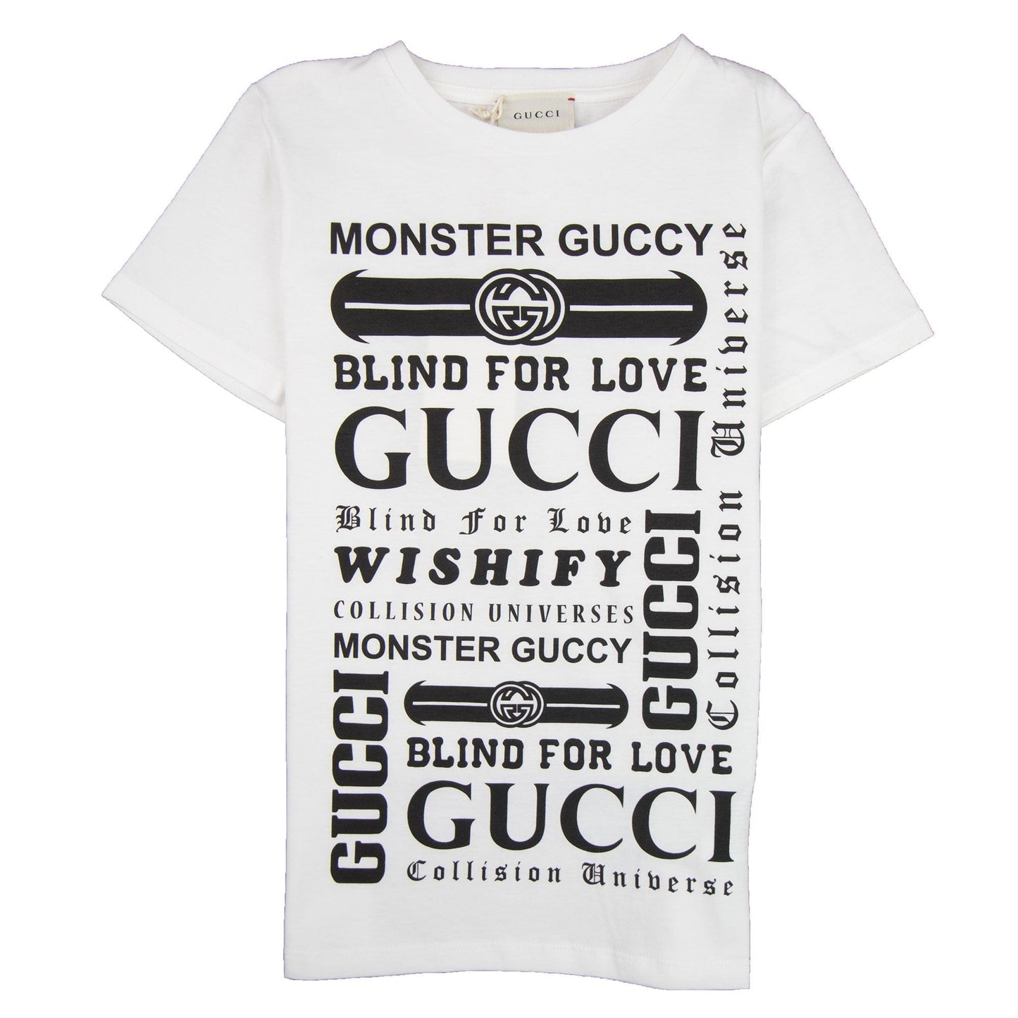 Gucci Junior Logomania Print T-shirt Cream/Black 9024