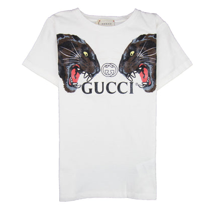 Gucci Junior Panthers T-Shirt White 9061