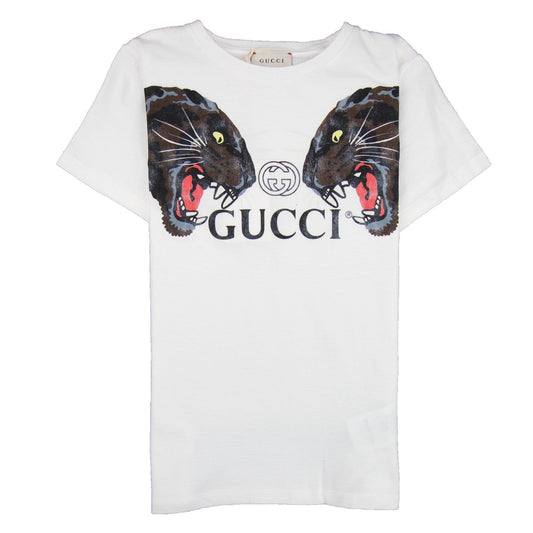Gucci Junior Panthers T-Shirt White 9061