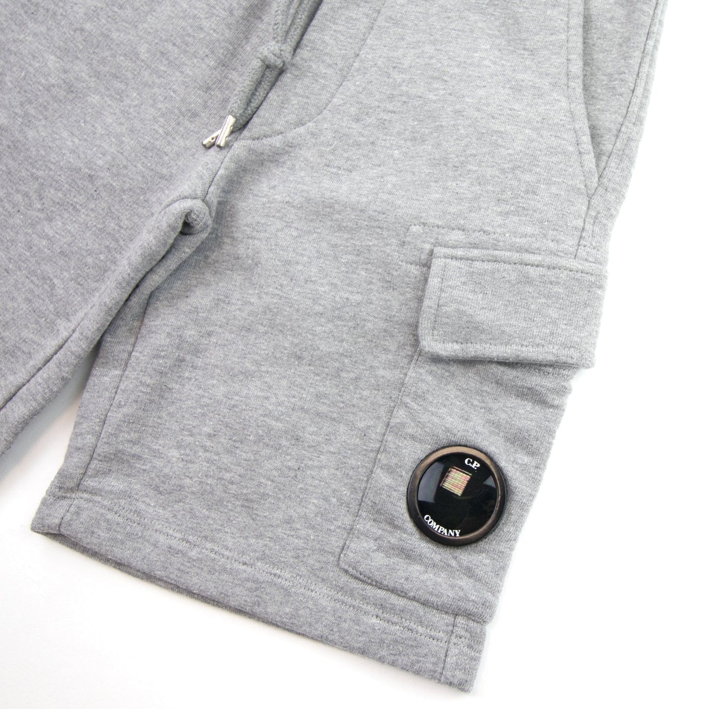 CP Company Undersixteen Grey Lens Logo Bermuda Shorts Grey M93