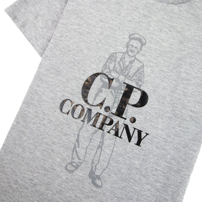 CP Company Undersixteen Worker Logo T-shirt Grey M93