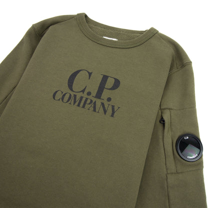 CP Company Undersixteen Basic Lens Crewneck Sweatshirt Khaki 672