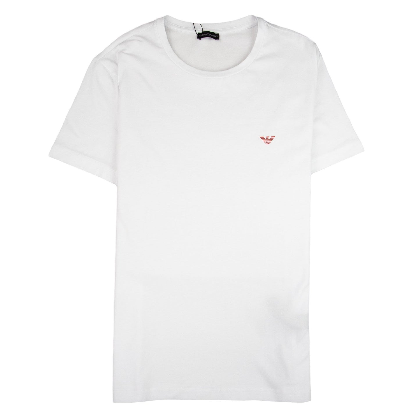 Emporio Armani Chest Logo Side Straight T-Shirt White/Red 00010