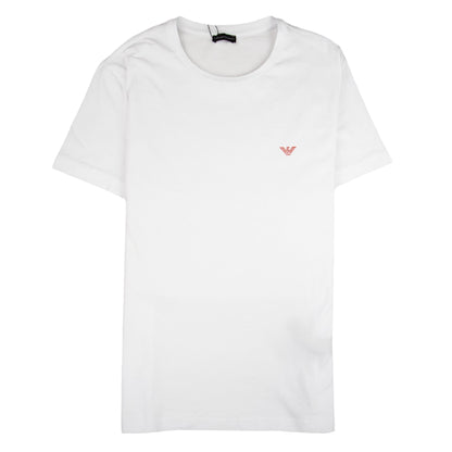 Emporio Armani Chest Logo Side Straight T-Shirt White/Red 00010