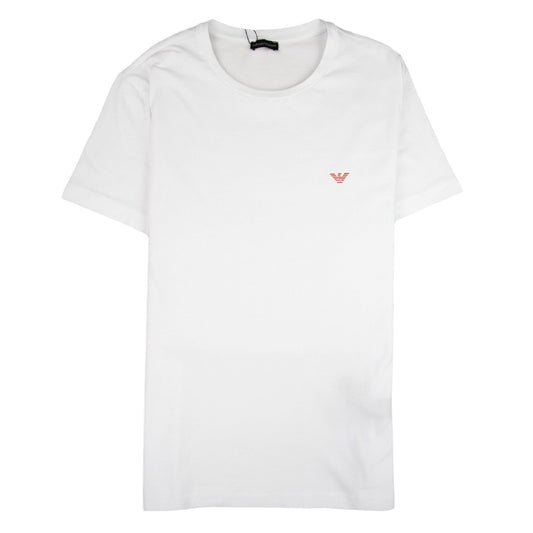Emporio Armani Chest Logo Side Straight T-Shirt White/Red 00010