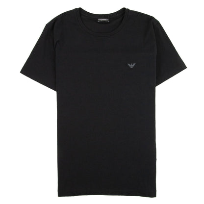 Emporio Armani Chest Logo Side Straight T-Shirt Black 00020