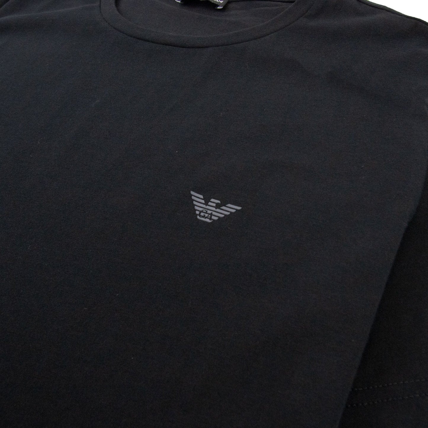 Emporio Armani Chest Logo Side Straight T-Shirt Black 00020