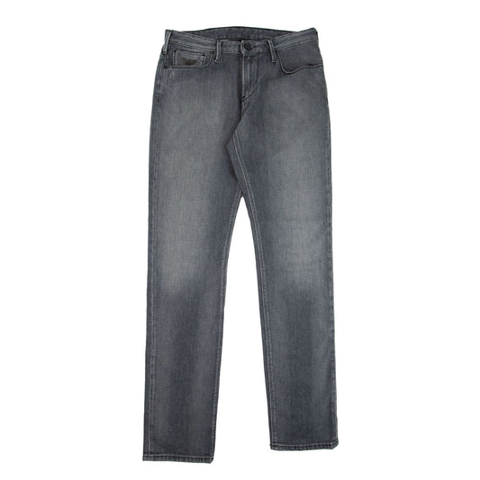 Emporio Armani Stud Logo 5 Pocket Pants Denim Nero 0005
