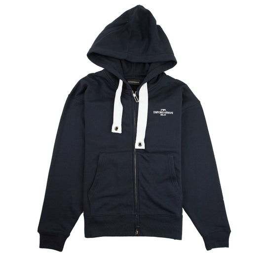 Emporio Armani Front Pocket Zip Up Hoody Navy 0920