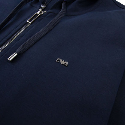 Emporio Armani Metal Logo Zip Up Hoody Navy 0920