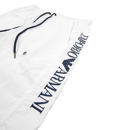 Emporio Armani Side Logo Swim Shorts White