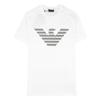 Emporio Armani Diagonal Eagle Logo T-shirt Bianco Ottico 0100