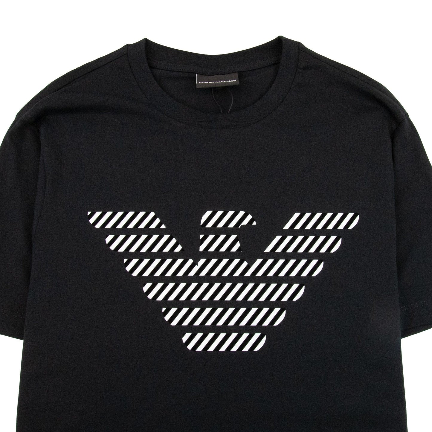 Emporio Armani Diagonal Eagle Logo T-shirt Black 999