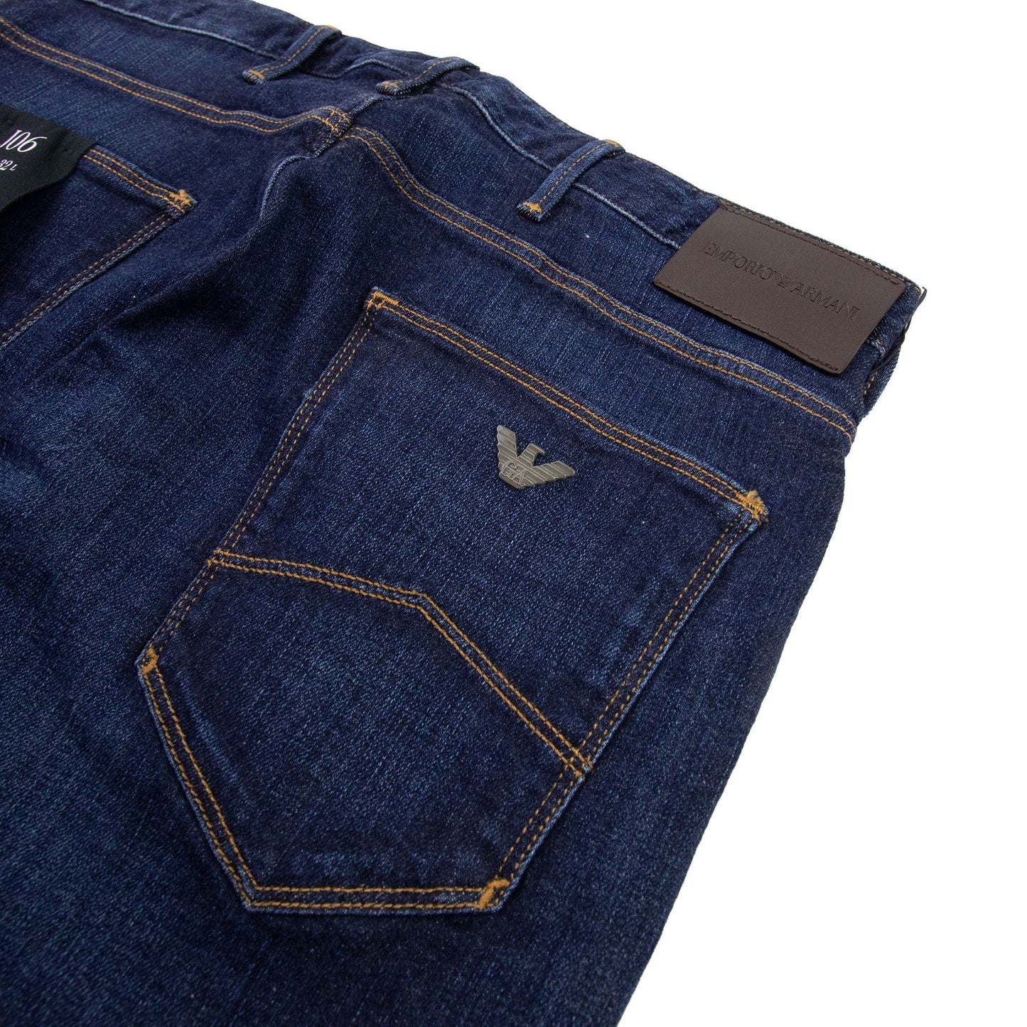 Emporio Armani Orange Stitch J06 Slim Fit Denim Blue 0941