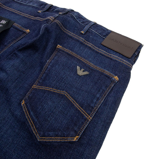 Emporio Armani Orange Stitch J06 Slim Fit Denim Blue 0941