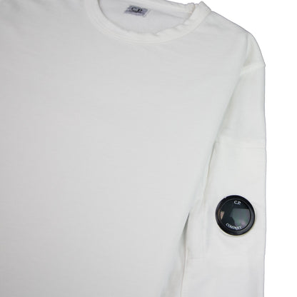 CP Company Arm Lens Crewneck Sweatshirt White 103