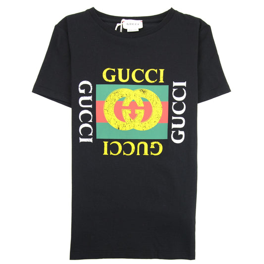 Gucci Junior Gucci Logo T-shirt Black 1060