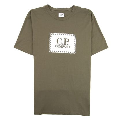 CP Company Patch Logo T-shirt Khaki 672