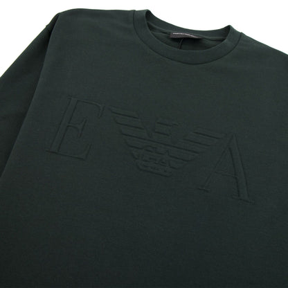 Emporio Armani Embossed Logo Sweatshirt Verde Scuro 0537