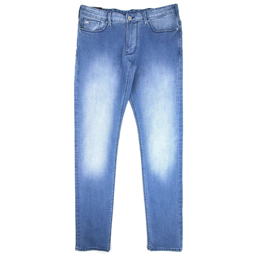 Emporio Armani J06 Slim Fit Washed Jeans Denim Mid Blue 0942